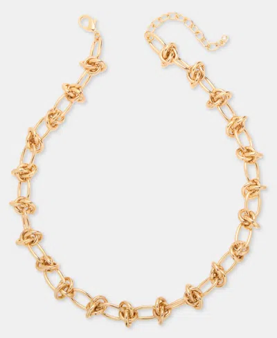On 34th Knotted Link Collar Necklace, 17" + 2" Extender, Macy's Exclusive In Gold