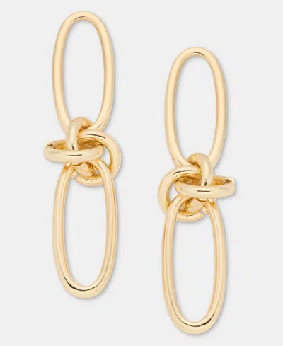On 34th Knotted Link Linear Drop Earrings, Macy's Exclusive In Gold