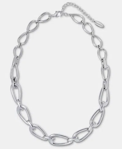 On 34th Large Link Collar Necklace, 18" + 3" Extender, Macy's Exclusive In Metallic