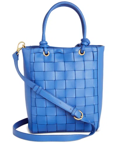 On 34th Lilianna Woven Bucket Bag, Created For Macy's In Blue