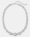 On 34th Link Collar Necklace, 16" + 3" Extender, Macy's Exclusive In Metallic