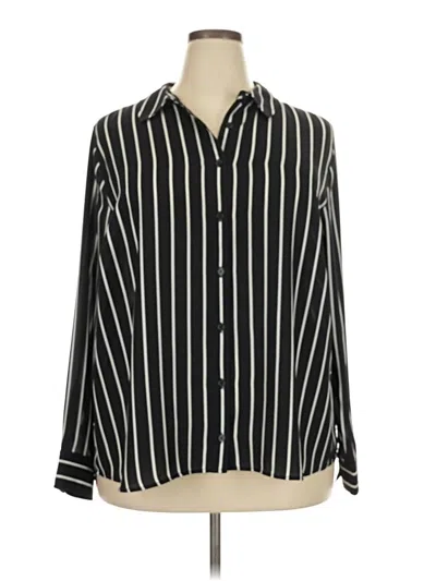 Pre-owned On 34th Long Sleeve Blouse In Black