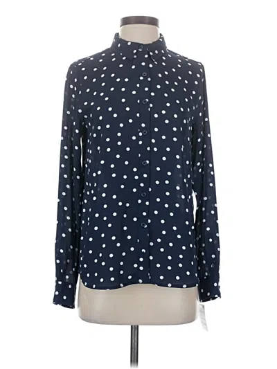 On 34th Long Sleeve Blouse In Blue