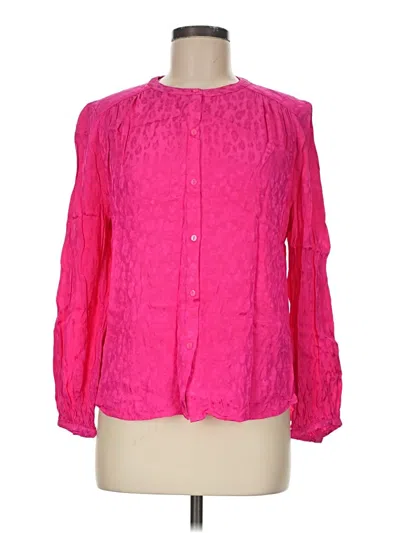 Pre-owned On 34th Long Sleeve Blouse In Pink