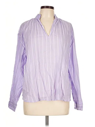Pre-owned On 34th Long Sleeve Blouse In Purple