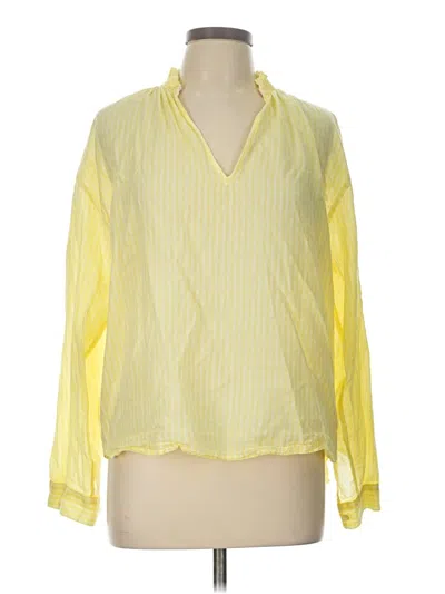 Pre-owned On 34th Long Sleeve Blouse In Yellow