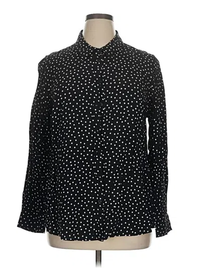 Pre-owned On 34th Long Sleeve Button Down Shirt In Black