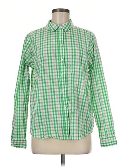 Pre-owned On 34th Long Sleeve Button Down Shirt In Green