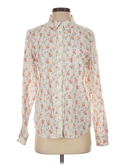 Pre-owned On 34th Long Sleeve Button Down Shirt In Ivory