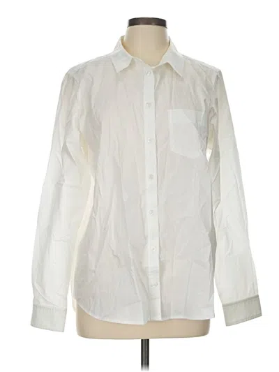 Pre-owned On 34th Long Sleeve Button Down Shirt In Ivory