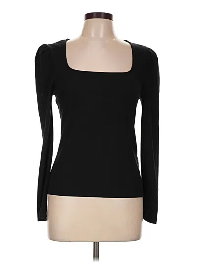 Pre-owned On 34th Long Sleeve Top Black Sweetheart Neckline Tops