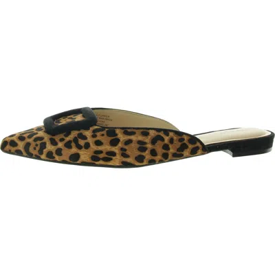 On 34th Mabel Womens Calf Hair Slip-on Mules In Multi