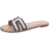 On 34th Women's Mansi Beaded H-band Flat Sandals, Created For Macy's In Blue