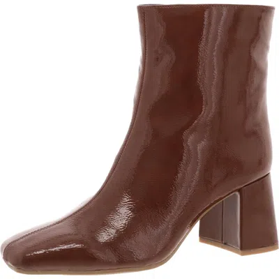 On 34th Margo Womens Patent Square Toe Booties In Green