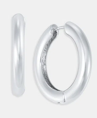 On 34th Medium Silver-tone Hoop Earrings, Macy's Exclusive