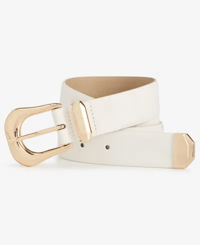 On 34th Metal Tip Black Belt, Exclusively At Macy's In White