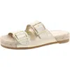 On 34th Milaa Womens Buckle Faux Leather Slide Sandals In Multi