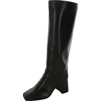 On 34th Millerr Womens Faux Leather Square Toe Knee-high Boots In Multi