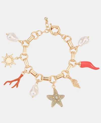On 34th Mixed Stone Charm Bracelet, Macy's Exclusive In Gold