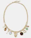 On 34th Multi-stone Charm Necklace, 18" + 3" Extender, Macy's Exclusive In Multi