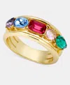 On 34th Multicolor Crystal Band Ring, Macy's Exclusive In Gold