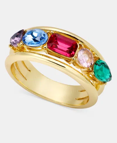 On 34th Multicolor Crystal Band Ring, Macy's Exclusive In Gold