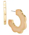 On 34th Natural Stone C Hoop Earrings, Exclusively At Macy's