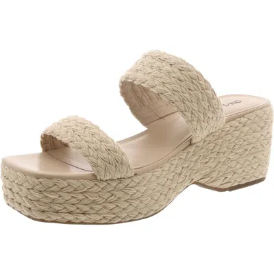 On 34th Norina Womens Slip-on Woven Platform Sandals In Multi