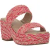 On 34th Women's Norina Woven Two Band Wedge Sandals, Created For Macy's In Pink