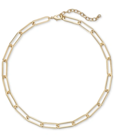 On 34th Paperclip Chain Collar Necklace, 16" + 3" Extender, Created For Macy's In Gold