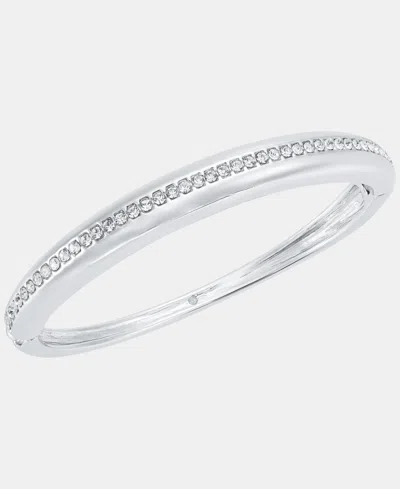 On 34th Pave Bangle Bracelet, Macy's Exclusive In Silver