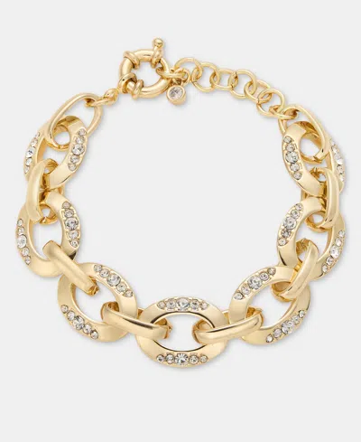 On 34th Pave Oval Link Statement Bracelet, Macy's Exclusive In Gold