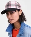 On 34th Plaid Baseball Cap, Macy's Exclusive In Black