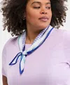 On 34th Pleated Geo-dot Square Scarf, Exclusively At Macy's In Blue