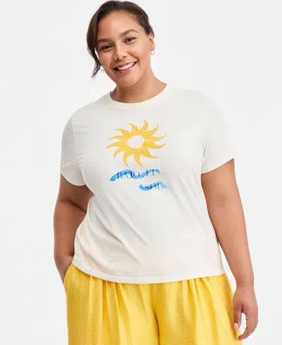 On 34th Plus Bajo El Sol Graphic T-shirt, Macy's Exclusive In White