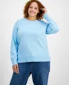 ON 34TH PLUS SIZE CREWNECK SWEATER, CREATED FOR MACY'S