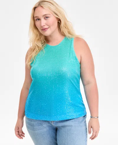 On 34th Plus Size Ombre Sequined Tank Top, Exclusively At Macy's