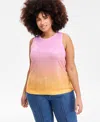 On 34th Plus Size Ombre Sequined Tank Top, Exclusively At Macy's