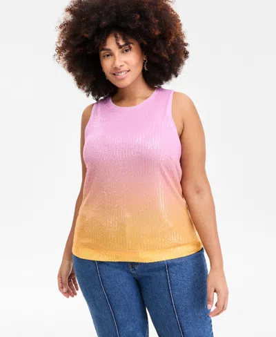 On 34th Plus Size Ombre Sequined Tank Top, Exclusively At Macy's