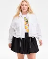 On 34th Plus Size Snap-front Cinched-hem Utility Jacket, Exclusively At Macy's