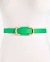 On 34th Pull-through Skinny Belt, Exclusively At Macy's In Kelly Green