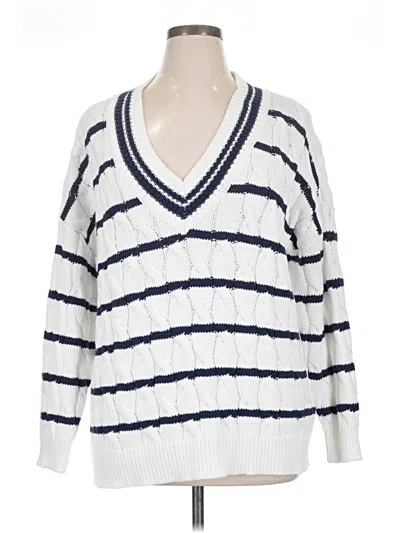 Pre-owned On 34th Pullover Sweater In White