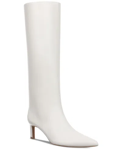 On 34th Rachelle Wide-calf Stovepipe Knee High Boots, Created For Macy's In Bone Smooth Wide Calf