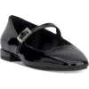 On 34th Saadet Womens Buckle Man Made Mary Jane Heels In Black