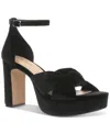 On 34th Sabinaa Platform Sandals, Created For Macy's In Black Velvet