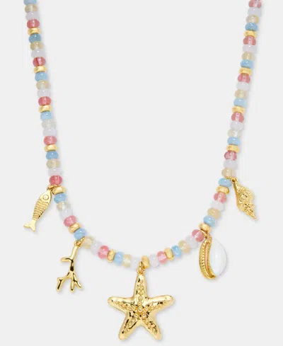 On 34th Sea Charm Beaded Statement Necklace, 16" + 3" Extender, Macy's Exclusive In Multi