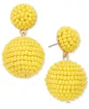 On 34th Seed Bead Embellished Drop Earrings, Created For Macy's In Yellow