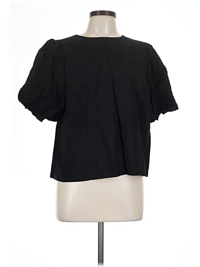 Pre-owned On 34th Short Sleeve Blouse In Black
