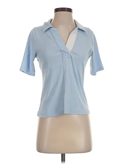 Pre-owned On 34th Short Sleeve Blouse In Blue