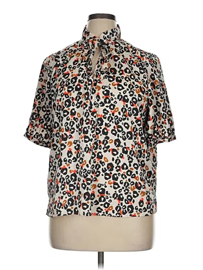 Pre-owned On 34th Short Sleeve Blouse In Orange